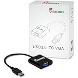 eBerry&reg; USB 3.0 to VGA Multi Monitor External Video Card Adapter for Windows 7/8/10 Multiple Monitors (Black)