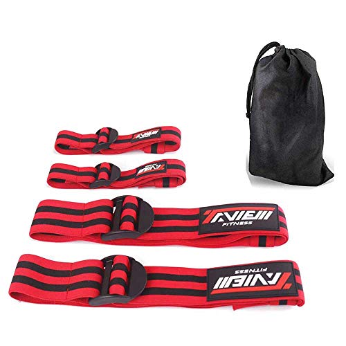 TAVIEW Occlusion Bands,4 Pack (2 Bicep Bands,2 Leg Bands), Comfortable Elastic Bands for Blood Flow  - //coolthings.us