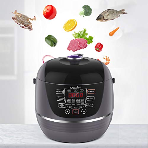Dezin Electric Pressure Cooker 6 Qt 10-in-1 Programmable Pressure Cooker, Slow Cooker, Rice Cooker, SautÃ©, Yogurt, Cakes, Hot Pot, Steamer, Warmer, and Sterilizer with Stainless Steel Pot, Steam Rack
