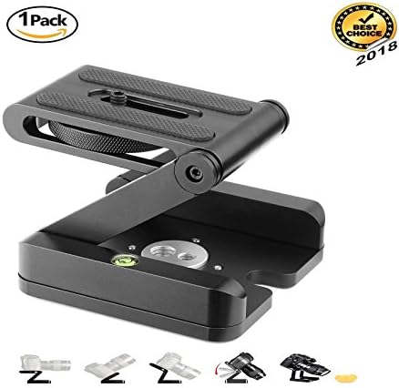 Casewarehouse Aluminum Z Stand, Flexible Tilt Head Quick Release Plate &amp; Ball Head. Z-Type Pan Slide Rail with 1/4" &amp; 3/8" Thread for Camcorders, Camera Tripod Mount, GoPro (Z Stand)