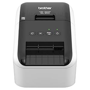 Image of Brother QL-800 High-Speed Professional Label Printer, Lightning Quick Printing, Plug & Label Feature, Brother Genuine DK Pre-Sized Labels, Multi-System Compatible - Black & Red Printing Availa