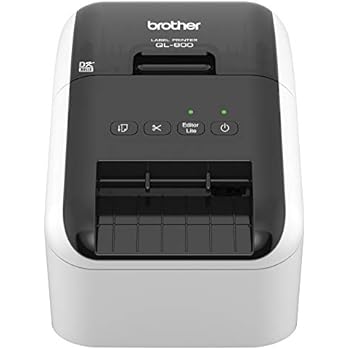 Brother QL-800 High-Speed Professional Label Printer, Lightning Quick Printing, Plug & Label Feature, Brother Genuine DK Pre-Sized Labels, Multi-System Compatible - Black & Red Printing Available