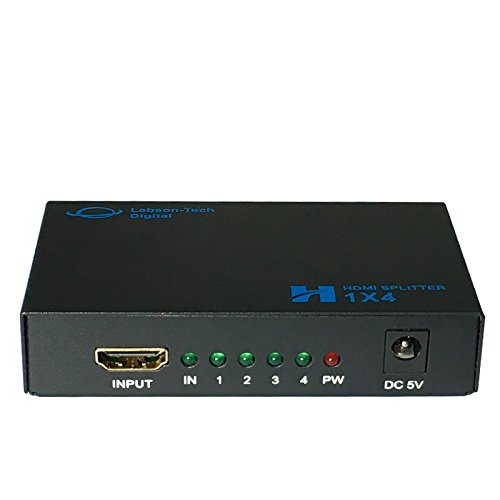 Lebson-Tech-1-in-4-out-HDMI-Splitter-Amplifier-Repeater-Full-HD-1080P-1X4-Port-Box-Hub-with-US-Adapter-v14-Powered-Certified-for-3D-Support