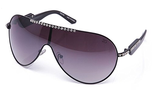 Aviator Oversized Shield Style Protection Pilot Style with Rhinestones Bling for Women