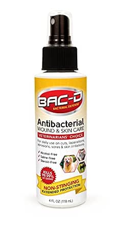Bac-D Animal Wound & Skin Care, Steroid Free, Non-Necrotizing, 4Oz, Pack Of 1 (858088006243)