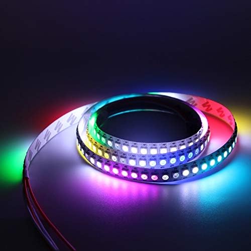 HKHJN 5m 5V WS2812B WS2812 Led Strip Light Individually Addressable Smart RGB Led Pixel Strips Black/White PCB Waterproof IP30/65/67 HKHJN (Emitting Color : Black PCB-120leds)