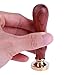 Whitelotous Retro Wood Stamp Magic Array Sealing Wax Antique Stamp with Beech Handle for Important Documents (D)