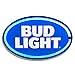 Bud Light  - Reproduction Advertising Oval Sign - Battery Powered LED Neon Style Light - 16 x 11 x 2 Inches