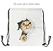 Cevinee™ Portable Gym Sack Pack Drawstring Backpack, Cute Animal Daily Pull String Bag, Lovely Kid's Shcool Bag - Cute Cat