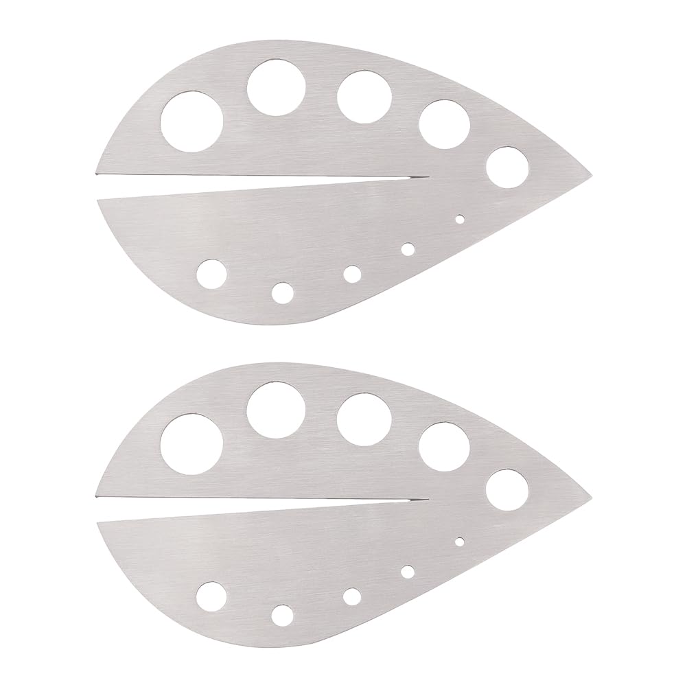 SUPERFINDINGS 2 Pcs Herb Stripper Stainless Steel Herb Peeler with 10 Holes Herb Leaf Remover Tool Kitchen Herb Zip Tool for Rosemary Kale Chard Thyme Basil Collard Greens Parsley