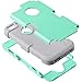 iPhone SE Case, iPhone 5S Case, iPhone 5 Case, BENTOBEN 3 in 1 Heavy Duty Rugged Hybrid Hard PC Soft Silicone Bumper Shockproof Anti-Scratch Case Cover for iPhone 5 5S SE, M409-Mint Green+Grey