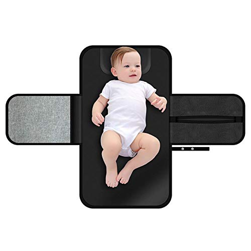 Portable Changing Pad for Baby, Waterproof Diaper Changing Pad with Soft Built-in Pillow, Travel Changing Mat, Perfect Changing Diaper Station Baby Gift