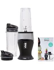 Ninja Personal Blender for Shakes, Smoothies, Food Prep, and Frozen Blending with 700-Watt Base and (2) 16-Ounce Cups with Spout Lids (QB3001SS)
