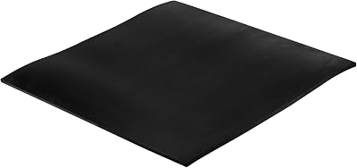 PATIKIL Black Rubber Anti Vibration Pads 20x20x0.12 Inch for HVAC Washing Dryer