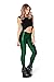 JNTworld Women Sexy Mermaid Fish Scale Hologram Soft Shine Leggings, L, Emerald