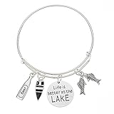 Infinity Collection Life is Better at the Lake Bracelet, Lake Jewelry, Gift for Lake Girls