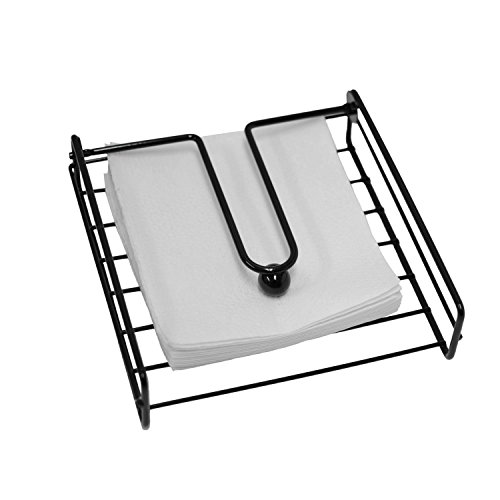 Oasis Collection Napkin Holder with Metal Weight Ball, NH029793, Black Pricepulse