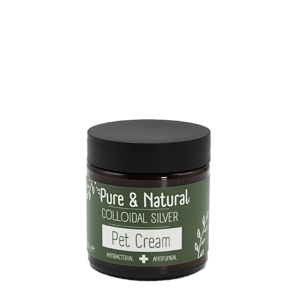 Pure & Natural Colloidal Silver Cream for Pets - Soothing Moisturiser, Antibacterial, Antifungal, Itch Relief for Dogs & Cats - 100g