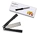 Sungwoo Pocket Knife Sharpening Stone, 400/600grit Double Sided Folding Knife Sharpener Stone for Kitchen, Garden, Outdoor tools (Black)