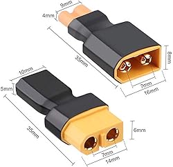 2 Pair No Wires XT30 to XT60 Plug Female Male