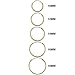 14k Yellow Gold 1mm Thick Round Tube Endless Hoop Earrings (10, 12, 14, 16 or 18 mm)