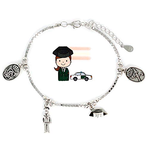 Eres lo mas mujer Silver Professions Bracelets, Silver, gem