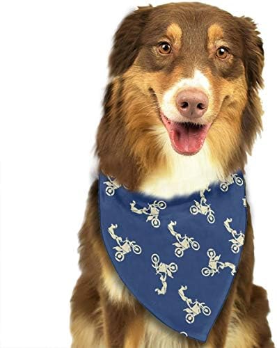 CWWJQ88 Motorbike Bikers Man Pattern Pet Dog Bandana Triangle Bibs Scarf - Easy to Tie On Your Dogs & Cats Pets Animals - Comfortable and Stylish Pet Accessories
