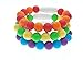 Trendy Baby Mama Toddler Kids Sensory Fidget Chewing Rainbow Bracelet -CPSC Compliant- for Light Chewers - Set of Three Teething Silicone Girl Boy Bright Cheerful