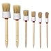 COCODE Natural Boar Hair Detail Brush (Set of 6), Auto Detailing Brush Set Car Detailing Brushes Perfect for Cleaning Wheels, Dashboard, Interior, Exterior, Leather, Air Vents, Emblems