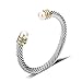 UNY Fashion Jewelry Brand Cable Wire Bangle Elegant Beautiful Imitation Pearl Valentine