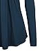 Ninedaily Casual Tops for Women,Blue Long Sleeve Winter Blouse Plus Size XXL Pleated White Shirt Maxi Dressy Tunic Solid Fall Outfits Zumba Dance Dress Tunics for Women