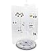 Ikee Design Acrylic Rotating 216 Pairs Earring Organizer, 4-Sided Spinning Jewelry Display Stand, Earring Holder, Perfect for Salon, Store, Clear Color