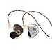 Linsoul KZ ZSX 5BA+1DD 6 Driver Hybrid in-Ear HiFi Earphones with Zinc Alloy Faceplate, 0.75mm 2 Pin Detachable Cable for Audiophile Musician (Without mic, Black)