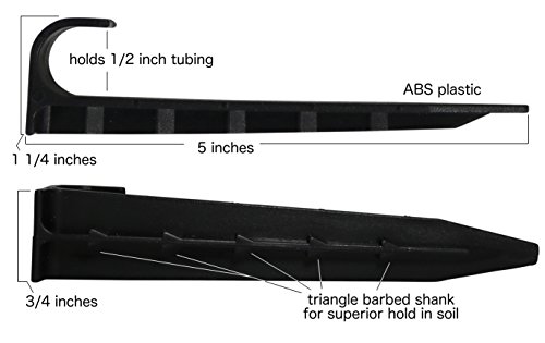 Harrier 5-inch ABS 1/2-inch Irrigation Tubing Hold-Down Anchor Stakes 32-Pack