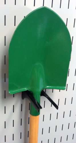 Wall Control Black Metal Pegboard Hook for Tool Board - 1-1/4in Handle, 4in Deep, 35lbs Capacity