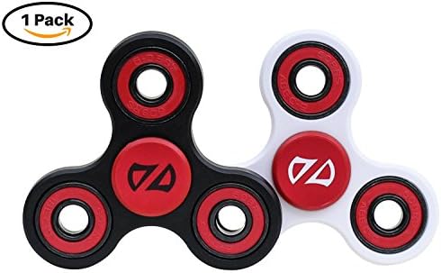 OZO9 - Hand spinner fidget toys for ADHD, Anxiety, Autism -Tri spinner hybrid ceramic bearing, POM Plastic, Si3n4 High Speed -EDC Finger spinner for Adults, Kids (Black) + BONUS 2 Ebooks - (Pack of 1)