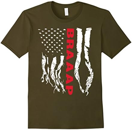 Men's Braaap Shirt - Braap Motorcycle T-shirt, Motocross Shirts Large Olive
