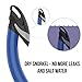 Dive Energy Sport Design Adult Snorkel Set - Anti-Fogging & Tempered Glass - No Leaks Easy Breathing Dry Snorkel - Carrying Bag Included - for Women and Men