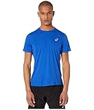 ASICS Silver Short Sleeve Run Top, Blue, Medium