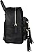 B BRENTANO Vegan Multi-Zipper Top Handle Mini Backpack with Tassel Accents (Black)
