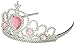 Tiaras With Pink Heart Stones - 12 Adjustable Piece - For Kids, Girls, Women, Costume, Dress Up, Props, Themed Parties, Weddings, Halloween, Valentine's - Kidsco