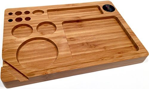 Pineapple Bamboo Rolling Tray Natural Wood 6 x 9 High Quality with Natural Finish (Pineapple)
