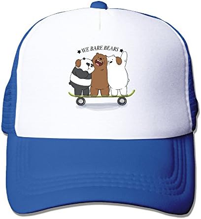 We Bare Bears Snapback Trucker Mesh Adult Hats Caps RoyalBlue