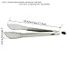 Food Tongs, Newness Modern Design Kitchen Tongs - Serving Tongs - Food Tongs, 10.8 Inches Food Grade 304 Stainless Steel Locking Tongs Serving as Cooking Utensil