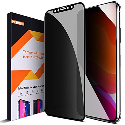 Intermerge for iPhone 11 Privacy Screen Protector Anti Spy Privacy Glass 4D Curve Edge to Edge Full Coverage Tempered Glass Film Anti Scratch Screen Protector, for Apple iPhone 11/ iPhone XR, 6.1Inch