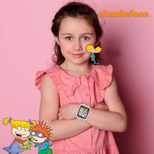 Accutime Nickelodeon Educational Learning Touchscreen Kids Smartwatch - Multicolor Strap Toy - Girls, Boys, Toddlers - Selfie Cam, Games, Alarm, Calculator, Pedometer (Model: NIC4025AZ)
