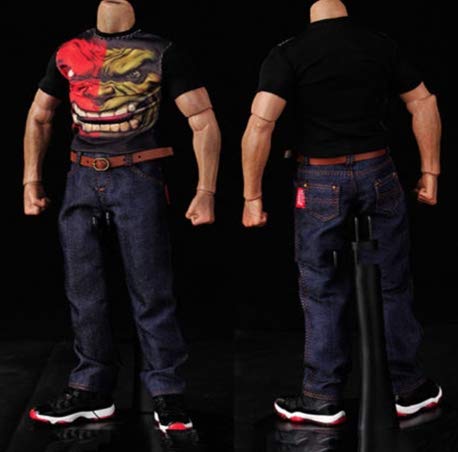Studio one 1/6 Scale Male Clothes Classic Denim Trousers Man Jeans Pants for 12 Inch Action Figures Models Doll &Cloth for Ken Doll