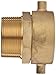 Moon 363-1521561 Brass Fire Hose Adapter, Pin Lug Swivel, 1-1/2