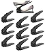 Shoe Slots Organizer - Plastic Closet Space Saver, Set of 8 Black