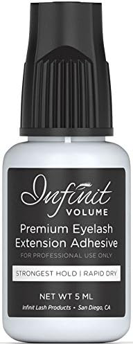 Powerful Quick Dry Eyelash Extension Glue - Infinit Volume Eyelash Glue for Individual Eyelashes (5 ML) | Dry Time 2-3 Sec | Retention - 7 Weeks | Extra Strong Bond Lash Glue | Professional Use Only